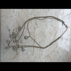 Vintage gold and crystal necklace